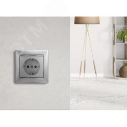 Legrand Valena 770120 Розетка 1ая с/з нем.стд. алюм.