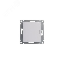 Переключатель GLOSSA GSL000163 1кл.с подсветкой в рамку белый