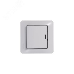 Выключатель GLOSSA GSL000113 1кл с подсв., белый