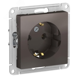 Розетка AtlasDesign ATN000643 1-я с/з механизм мокко