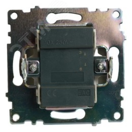Выключатель STEKKER GLS10-7103-06 1кл графит, (механизм) серия КАТРИН