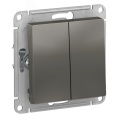 Выключатель AtlasDesign ATN000951 2кл сталь