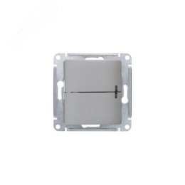 Выключатель GLOSSA GSL001253 2кл c подсв., платина