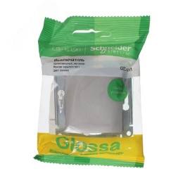 Выключатель GLOSSA GSL001211 1кл, механизм, платина