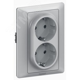 Legrand Valena-L 754241 Рамка 2-пост алюминий двойная розетка