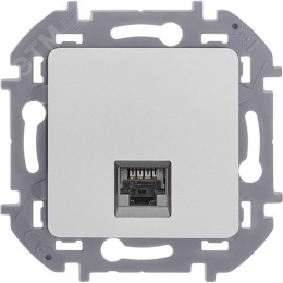 Розетка INSPIRIA 673832 RJ 45 кат 6 UTP алюминий
