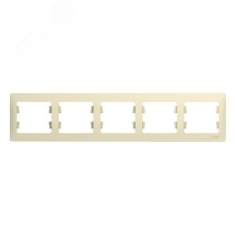 Рамка GLOSSA GSL000205 5поста бежевый