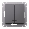 Выключатель AtlasDesign ATN001453 2кл с подс., базальт, механизм