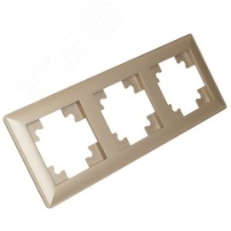 Рамка STEKKER PFR00-7003-02 3-я шампань пластик, серия КАТРИН