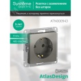 Розетка AtlasDesign ATN000943 1-я с/з сталь