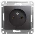 Розетка GLOSSA GSL001341 1 б/з, графит