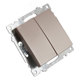 Выключатель STEKKER GLS10-7104-02, 2кл шампань, (механизм) серия КАТРИН
