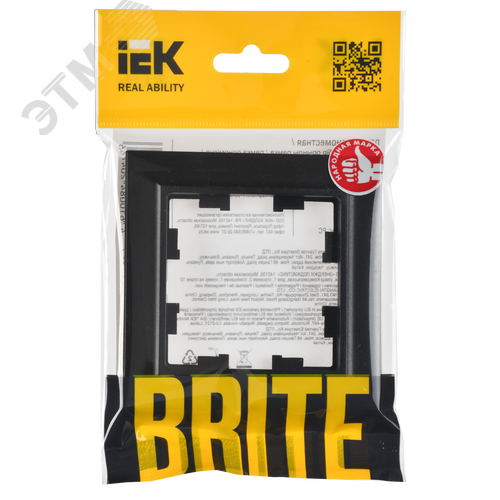 Рамка IEK BRITE 1пост черный