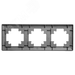 Рамка STEKKER PFR00-7003-06 3-я графит пластик, серия КАТРИН