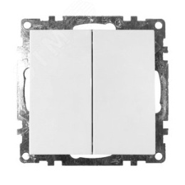 Выключатель STEKKER GLS10-7104-01, 2кл белый, (механизм) серия КАТРИН