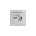 Розетка GLOSSA GSL000143 с/з в рамку белый