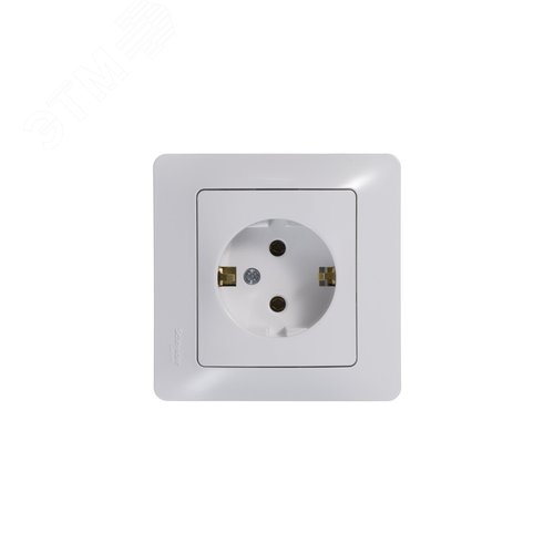 Розетка GLOSSA GSL000143 с/з в рамку белый