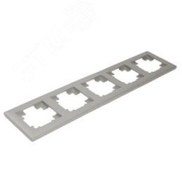 Рамка STEKKER PFR00-7005-03 5-я СЕРЕБРО пластик, серия КАТРИН
