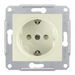 Розетка SE SEDNA SDN3000147 1-ая с/з и шт. бежевая