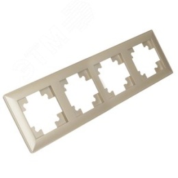 Рамка STEKKER PFR00-7004-02 4-я шампань пластик, серия КАТРИН