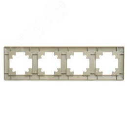 Рамка STEKKER PFR00-7004-02 4-я шампань пластик, серия КАТРИН