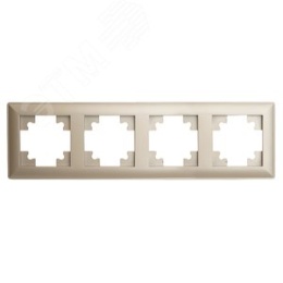 Рамка STEKKER PFR00-7004-02 4-я шампань пластик, серия КАТРИН
