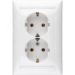 Legrand Valena 774400 Розетка 2к+3 двойная нем.ст. белый 