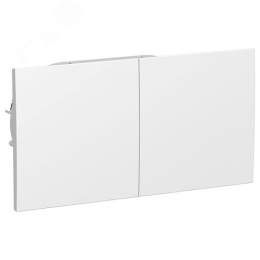 Розетка AtlasDesign ATN000128 2ая c/з с крышками, механизм, белая
