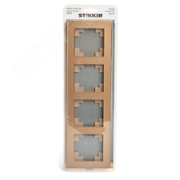 Рамка STEKKER GFR00-7004-08 4-я золото, серия КАТРИН