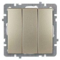 Выключатель NILSON 24150466 СУ 3кл. золото