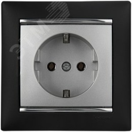 Legrand Valena 770120 Розетка 1ая с/з нем.стд. алюм.