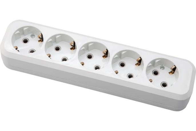 Колодка АБК 5гнезд з/к 16А 220В белая 5402405