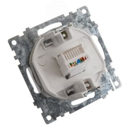 Розетка RJ-45 STEKKER GLS00-7107-02 шампань, (механизм) серия КАТРИН