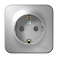 Розетка BLANCA BLNRA010103 с/з, алюминий, наружная