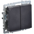 Выключатель IEK BRITE 2кл черный
