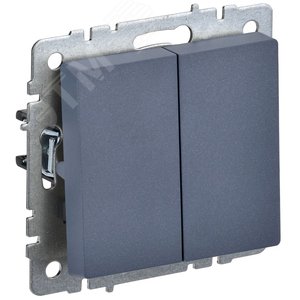 Переключатель IEK BRITE 2кл маренго