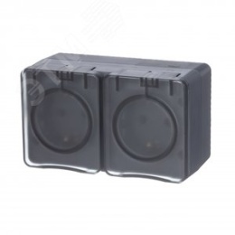 Розетка AtlasDesign PROFI54 ATN544026 2-ая с/з антрацит