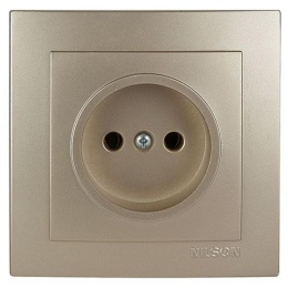 Розетка NILSON 24150415 СУ б/з 1мест. золото 