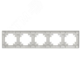 Рамка STEKKER PFR00-7004-03 4-я СЕРЕБРО пластик, серия КАТРИН