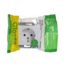 Розетка GLOSSA GSL000143 с/з в рамку белый