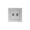 Аудиорозетка AtlasDesign ATN000387 2-ая алюминий