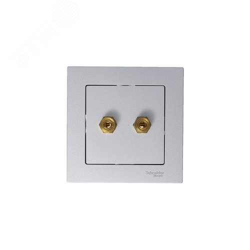 Аудиорозетка AtlasDesign ATN000387 2-ая алюминий