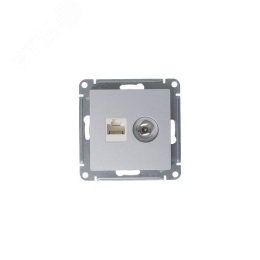 Розетка AtlasDesign ATN000389 TV+RG45, алюминий, механизм