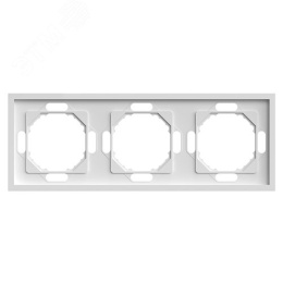 Рамка STEKKER PFR00-5003-01 3-я белый фарфор, серия ЭМИЛИ