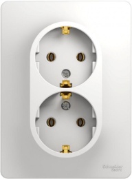 Розетка GLOSSA GSL000124 2-ая с/з белый