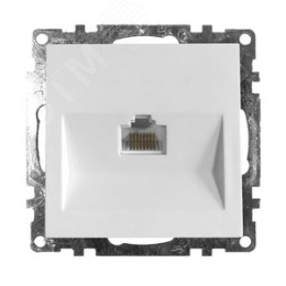 Розетка RJ-45 STEKKER GLS00-7107-01 белая, (механизм) серия КАТРИН
