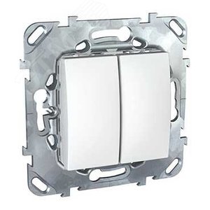 Выключатель UNICA MGU5.211.18 2кл белый
