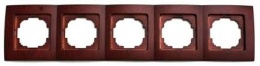 Рамка NILSON 24260095 СУ 5мест. черешня