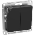 Выключатель AtlasDesign ATN441051 AQUA 2кл, карбон, механизм IP44