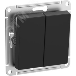 Выключатель AtlasDesign ATN441051 AQUA 2кл, карбон, механизм IP44